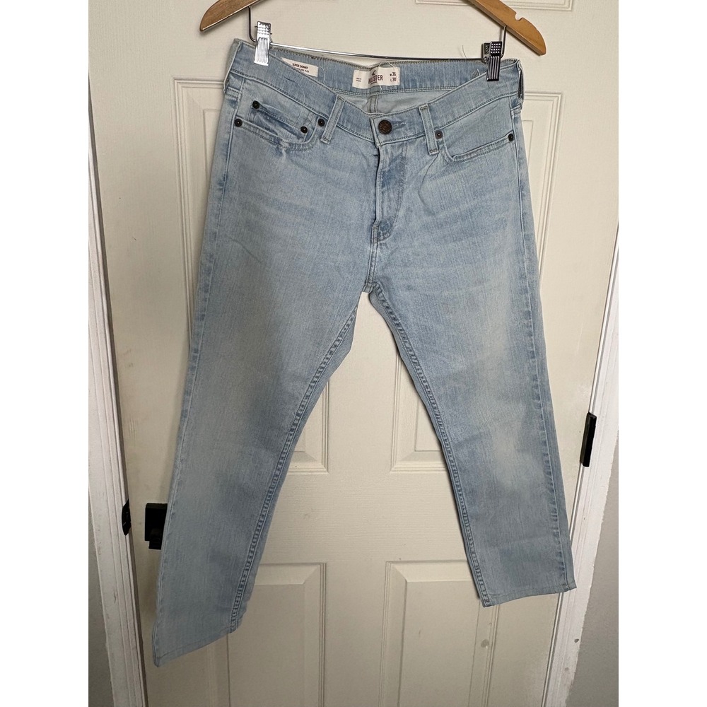 Hollister Super Skinny Epic Flex Mens Jeans Light Wash Blue W30 L30